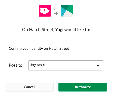 Slack Incoming Webhooks setup screen
